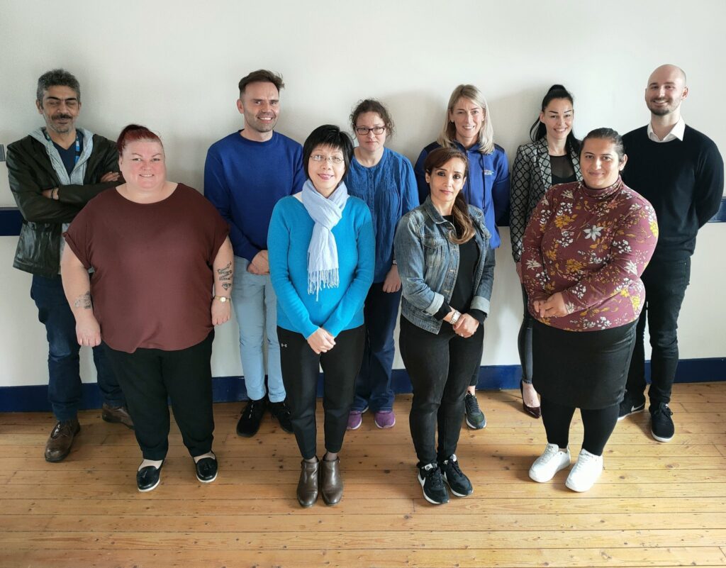 L to R: Ezzaldin, Mary, Marty, Eva, Marta, Salwa, Pauline, Csilla, Maria, Dan